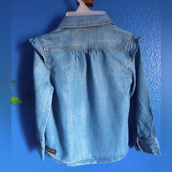 Matilda Jane Lyles Chambray Denim Button Down Shirt. Long Sleeve. Size 4. EUC. - Picture 3 of 15